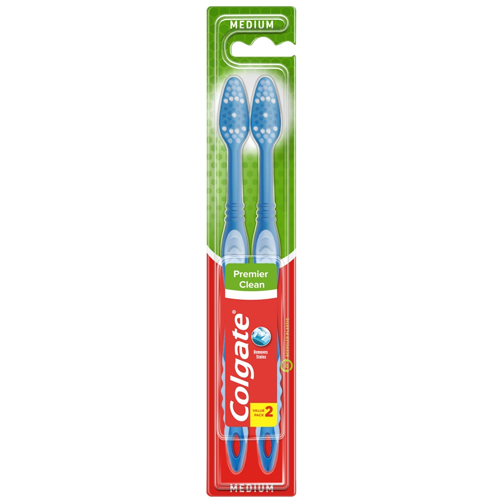 COLGATE TOOTHBRUSH PREMIER CLEAN 2PK