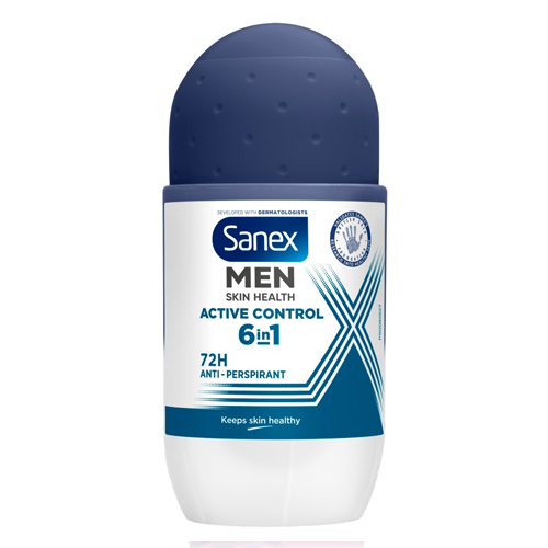 SANEX MEN ACTIVE CONTROL 72H ANTIPERSPIRANT ROLL ON DEODORANT 50ML