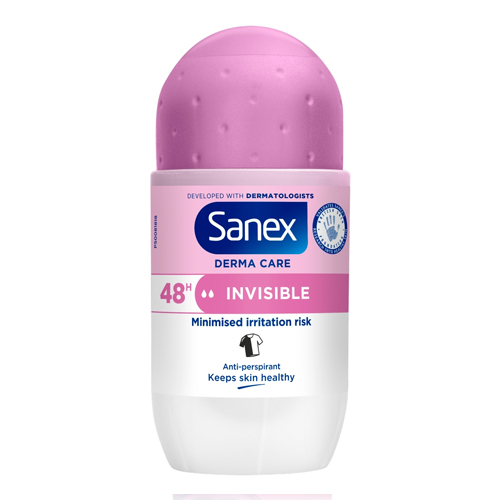 SANEX DERMA CARE INVISIBLE 48H ANTIPERSPIRANT ROLL-ON DEODORANT 50ML