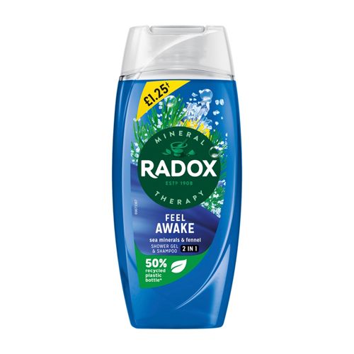 RADOX SHOWER GEL FEEL AWAKE PMP £1.25 225ML