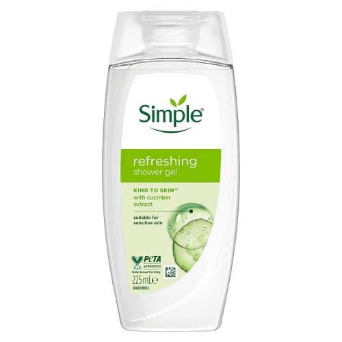 SIMPLE SHOWER GEL REFRESHING 225ML