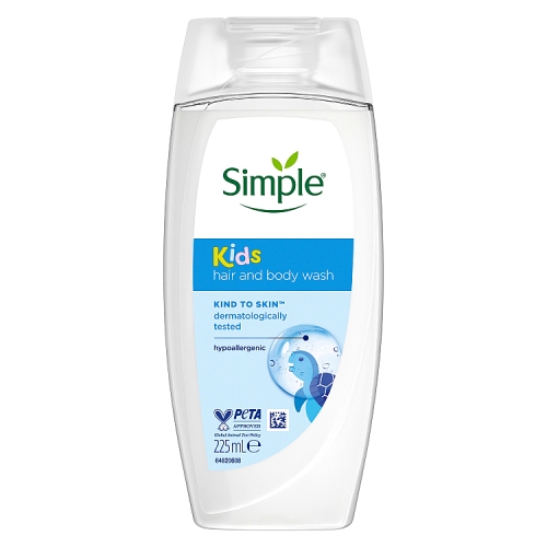 SIMPLE KIDS HAIR BODY WASH 225ML