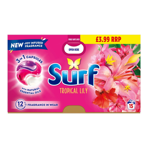 SURF CAPSULES TROPICAL LILY PMP £3.99 15W