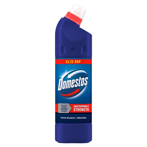 DOMESTOS ORIGINAL BLEACH PMP £1.25 750ML