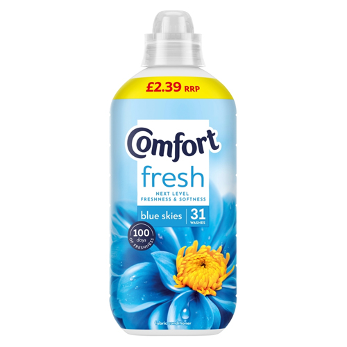 COMFORT FABRIC CONDITIONER BLUE SKIES 31W PMP £2.39 930ML