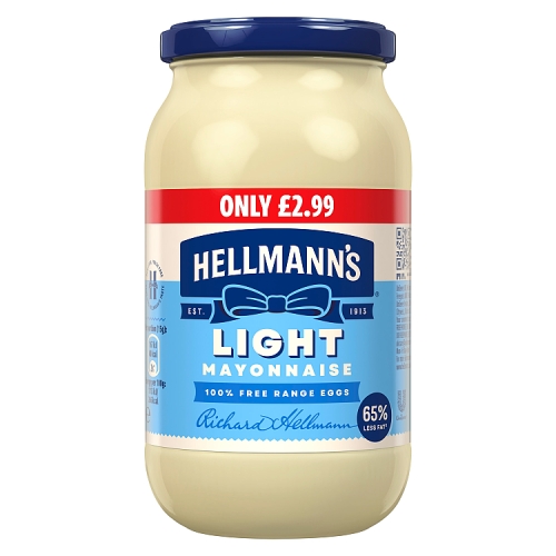 HELLMANN'S LIGHT MAYONNAISE JAR PMP £2.99 400G