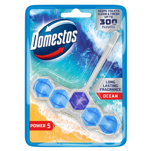 DOMESTOS POWER 5 TOILET RIM BLOCK OCEAN 50G