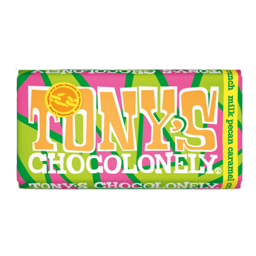 TONY'S MILK CHOCOLATE PECAN CARAMEL CRUNCH 180G