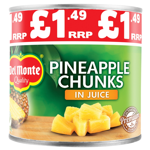 DEL MONTE PINEAPPLE CHUNKS IN JUICE PMP £1.49 435G