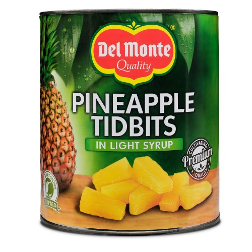 DEL MONTE PINEAPPLE TIDBITS IN SYRUP 3KG