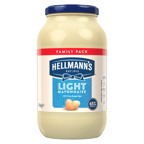 HELLMANN'S LIGHT MAYONNAISE JAR 800G