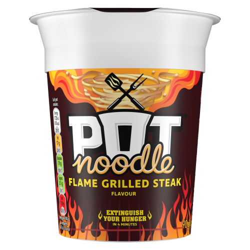 POT NOODLE FLAME GRILLED STEAK INSTANT NOODLES 90G