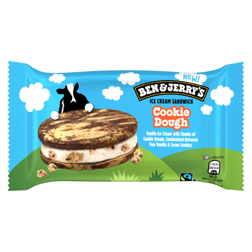 BEN & JERRY'S ICE CREAM SANDWICH COOKIE DOUGH SANDWICH 120ML