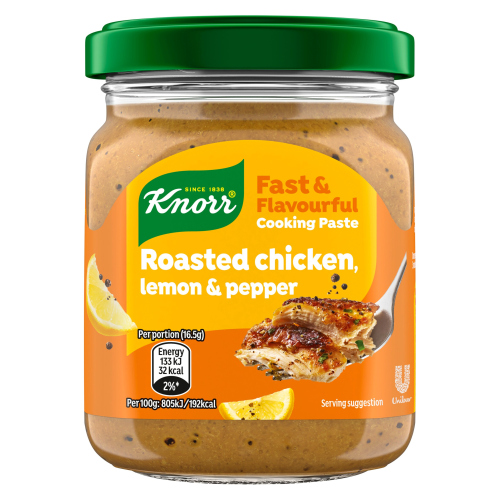 KNORR ROASTED CHICKEN, LEMON & PEPPER COOKING PASTE 165G