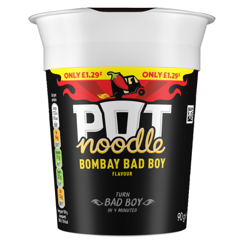 POT NOODLE BOMBAY BAD BOY PMP £1.29 90G
