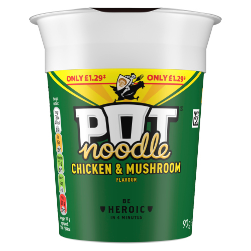 POT NOODLE CHICKEN & MUSHROOM PMP £1.29 90G
