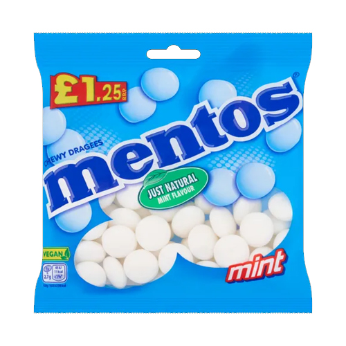 MENTOS MINT BAG PMP £1.25 135G