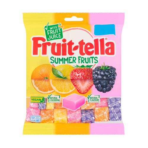 FRUIT-TELLA SUMMER FRUITS POUCH PMP £1.25 135G