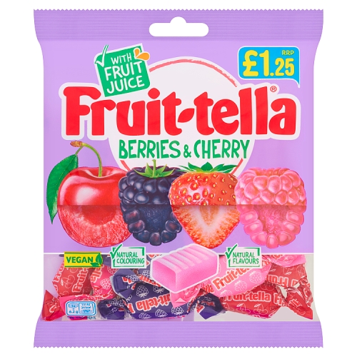 FRUIT-TELLA BERRIES & CHERRIES PMP £1.25 135G