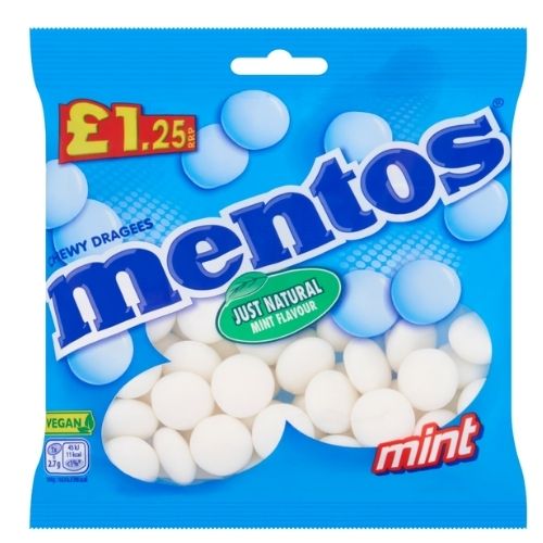 MENTOS MINTS BAG PMP £1.25 135G