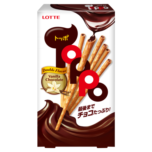 LOTTE TOPPO VANILLA CHOCOLATE CRISPY PRETZEL STICKS 40G