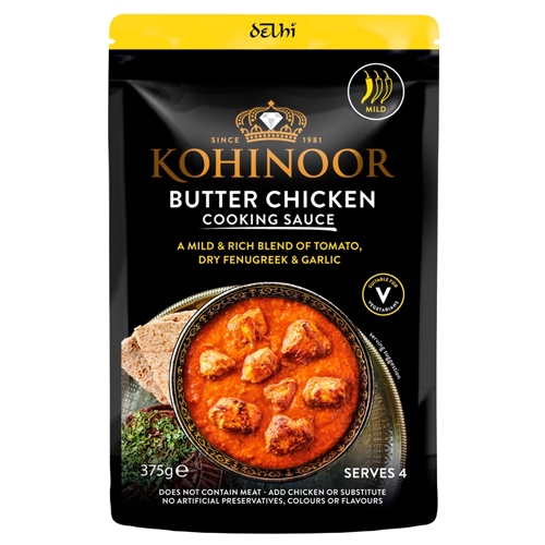 KOHINOOR DELHI BUTTER CHICKEN COOKING SAUCE 375G