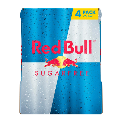 RED BULL ENERGY SUGARFREE 4PK 250ML