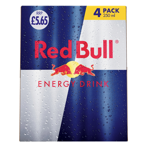 RED BULL ENERGY PMP £5.65 4PK 250ML