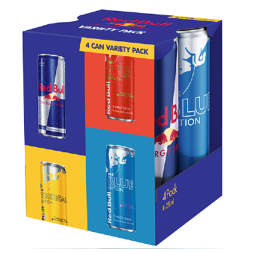 RED BULL ENERGY VARIETY PACK PMP £5.65 4PK 250ML