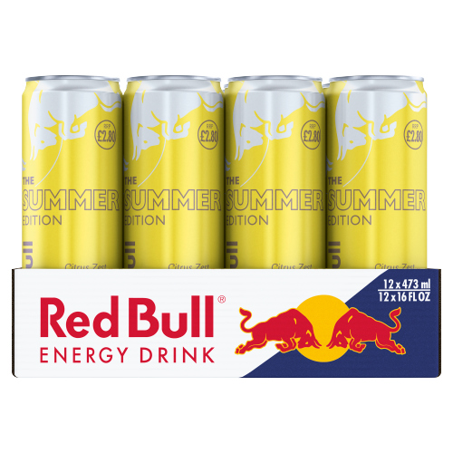 RED BULL ENERGY SUMMER EDITION CITRUS ZEST CAN PMP £2.80 473ML