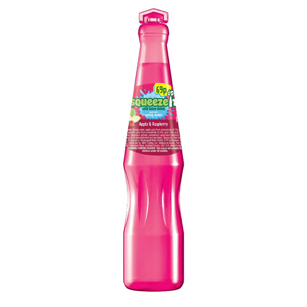 SQUEEZEIT APPLE & RASPBERRY JUICE DRINK 200ML