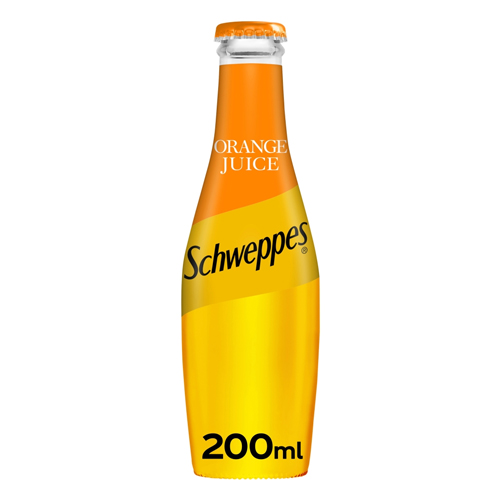 SCHWEPPES ORANGE JUICE GLASS 200ML