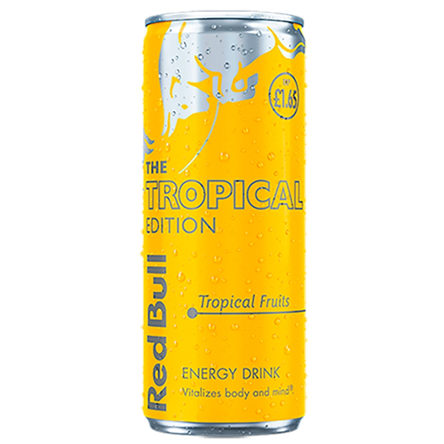 RED BULL ENERGY TROPICAL EDITION PMP £1.65 250ML