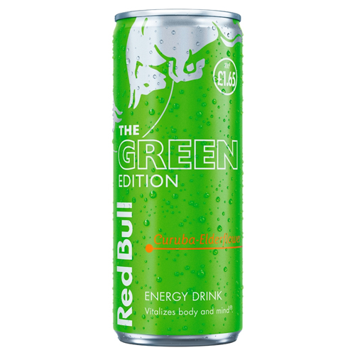 RED BULL ENERGY GREEN EDITION CURUBA PMP £1.65 250ML