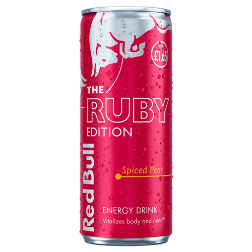 RED BULL ENERGY RUBY EDITION PMP £1.65 250ML
