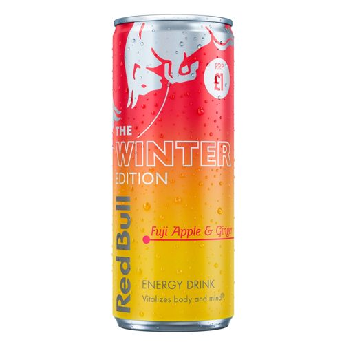 RED BULL ENERGY FUJI APPLE & GINGER PMP £1.00 250ML