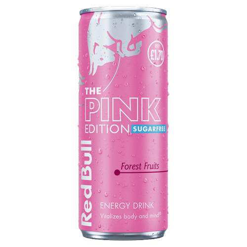 RED BULL ENERGY PINK EDITION SUGARFREE FOREST FRUITS CAN PMP £1.70 250ML