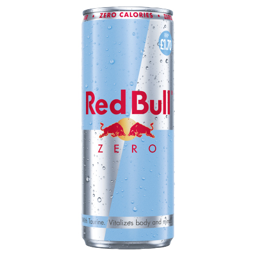 RED BULL ENERGY  ZERO CAN PMP £1.70 250ML