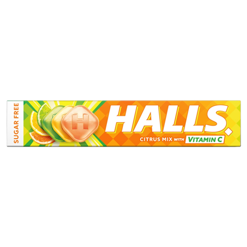 HALLS CITRUS SUGAR FREE SWEETS 32G