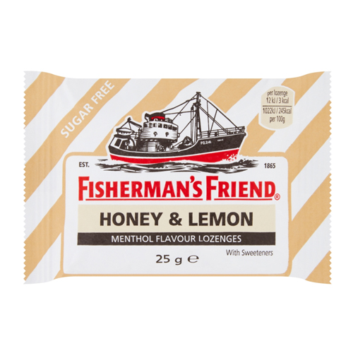 FISHERMAN'S FRIEND HONEY & LEMON SUGAR FREE LOZENGES 25G