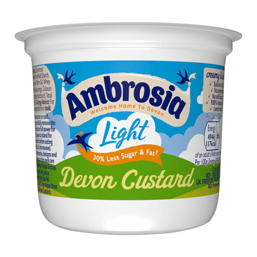 AMBROSIA LIGHT DEVON CUSTARD 150G