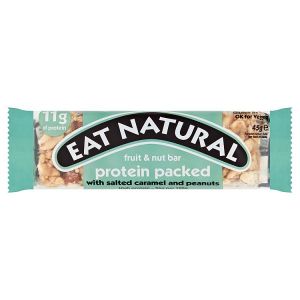 EAT NATURAL FRUIT & NUT BAR PROTEIN PACKED WITH SALTED CARAMEL AND PEANUTS 45G