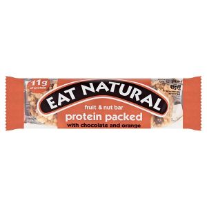 EAT NATURAL FRUIT & NUT BAR PROTEIN PACKED WITH CHOCOLATE AND ORANGE 45G
