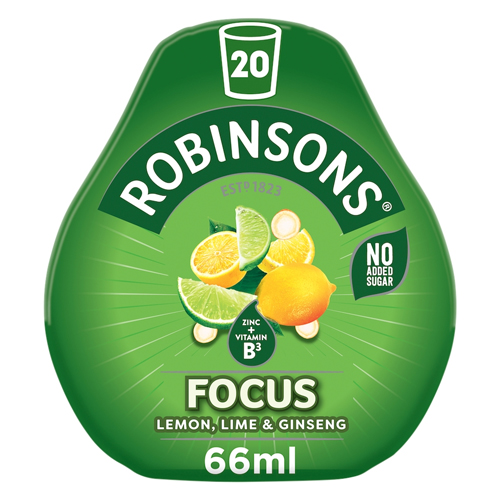 ROBINSONS FOCUS LEMON, LIME & GINSENG ON-THE-GO 66ML